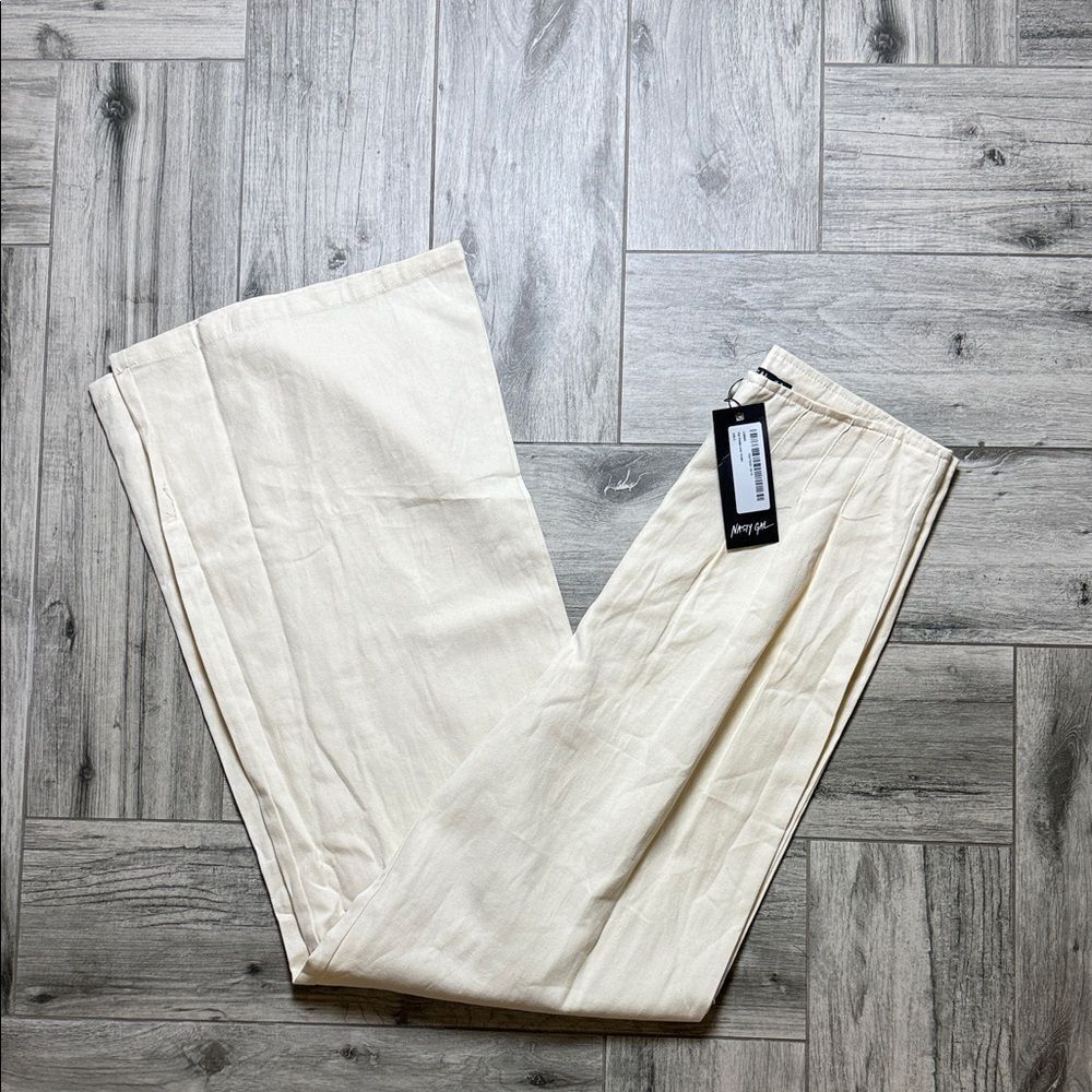 Nasty Gal Cream Dress Pants